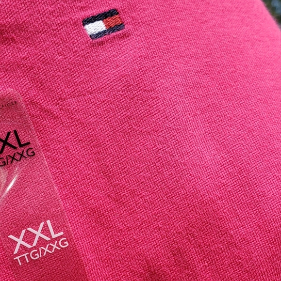 NWT Tommy Hilfiger Tee XXL hot pink fuchsia gorgeous color! *tiny discoloration - Picture 4 of 6
